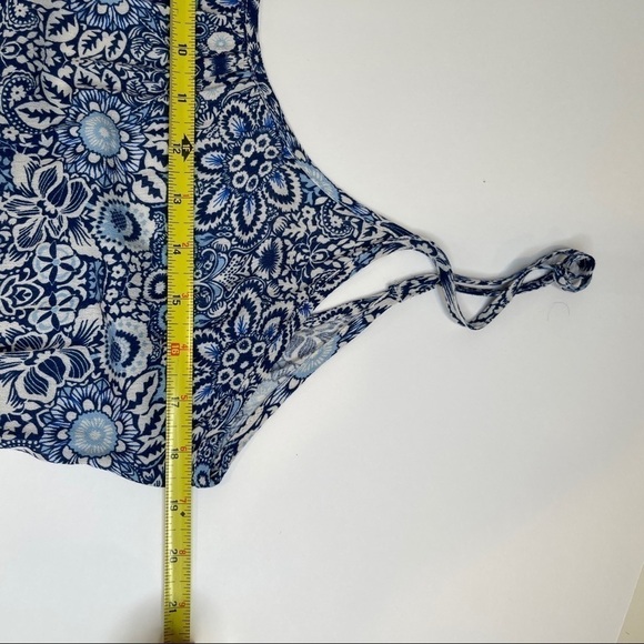 Show Me Your Mumu Floral Maxi Dress Blue Size Small - Picture 6 of 9